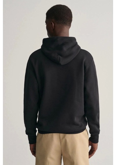 Gant 2007058.5  Erkek Regular Fit Kapüşonlu Sweatshirt Siyah