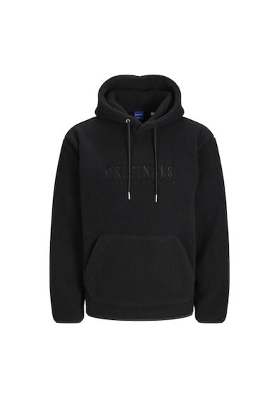 Jack & Jones Erkek Göğüs Baskılı Teddy Sweatshirt 12263011 Siyah