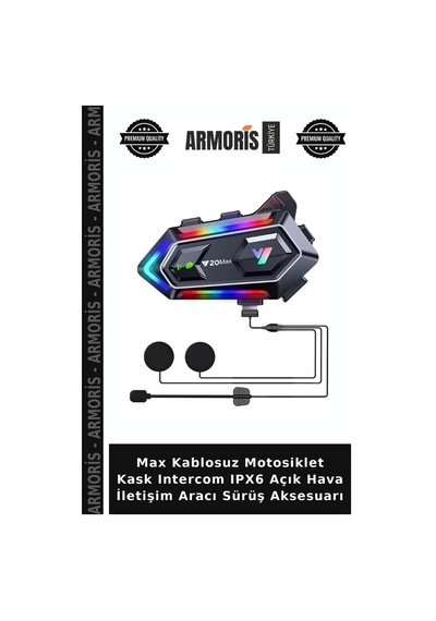 Max Kablosuz Motosiklet Kask Intercom Ipx6 Açık Hava İletişim Aracı Sürüş Aksesuarı