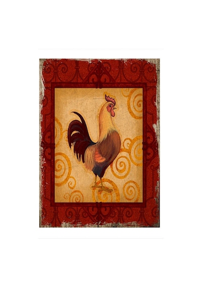 Bedeko Horoz Temalı Art Mdf Poster 35 Cm X 50 Cm