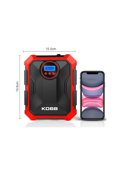 Kobb Kb200 12volt 150 Psı Ayarlanabilir Dijital Basınç Göstergeli Hava Lastik Şişirme Pompası