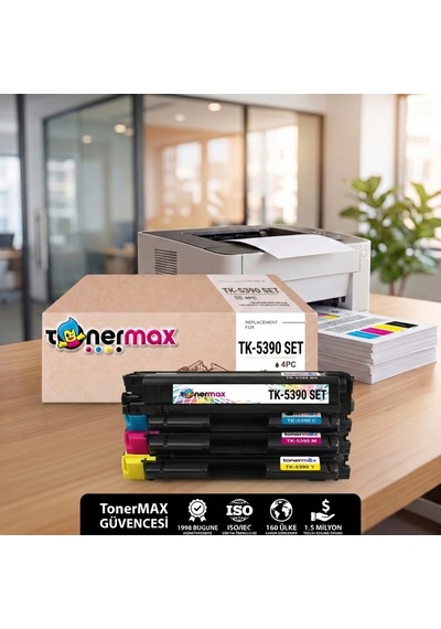 Kyocera Tk-5390 Uyumlu  Toner Set 4 Renk - Çipli / Ecosys Pa4500cx