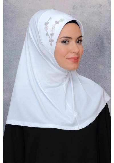 Hürrem Bone Krem Pratik Hazır Geçmeli Tesettür Eşarp Sandy Kumaş Elişi Çiçek (545491257) Krem Hürrem Bone Krem Pratik Hazır Geçmeli Tesettür Eşarp Sandy Kumaş Elişi Çiçek (545491257) Krem