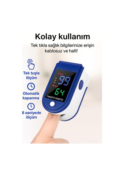 Oxyra Parmak Tipi Oksimetre Kan Oksijen Nabız Ölçer