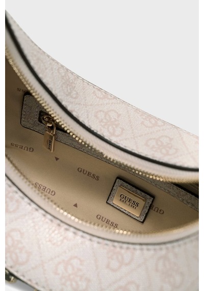 Guess Lindsey Logolu Çıkarılabilir Askılı Çanta Hwsg9749010 Bayan Çanta Hwsg97 49010 Bnn Krem