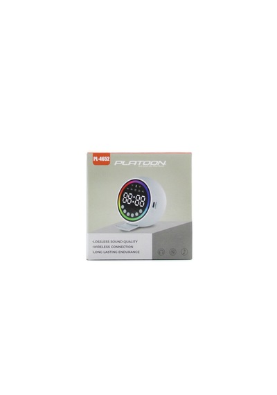 Go İthalat Dijital Saat - Bluetooth Wireless Mini Hoparlör Speaker Usb Şarjlı - Işıklı 5w Pl-4652