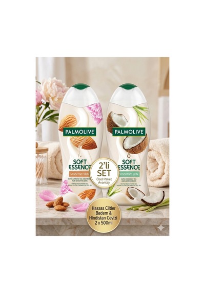 Palmolive Soft Essence Hassas Ciltler İçin Banyo Ve Duş Jeli Badem & Hindistan Cevizi 2 X 500 Ml Diğer