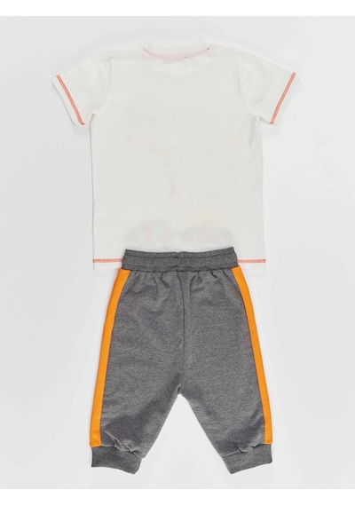 Denokids Dino At Work Erkek Çocuk T-shirt Kapri Takım Çok Renkli