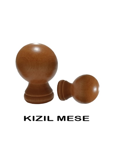 Perdemix Ahşap Rustik Top Başlık 2 Adet Kiraz
