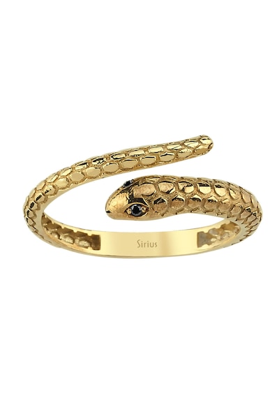 Siyah Pırlanta Taşlı Serpent Yüzük
