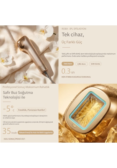 Robx A2030 IPL Sapphire Sogutma 35 joule Ultra Güç Hızlı Etki Çoklu Seri Otomatik Atım
