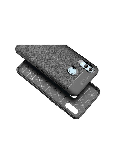 Huawei P Smart 2019 Kilif Deri Tarzi Niss Silikon Case 357682755