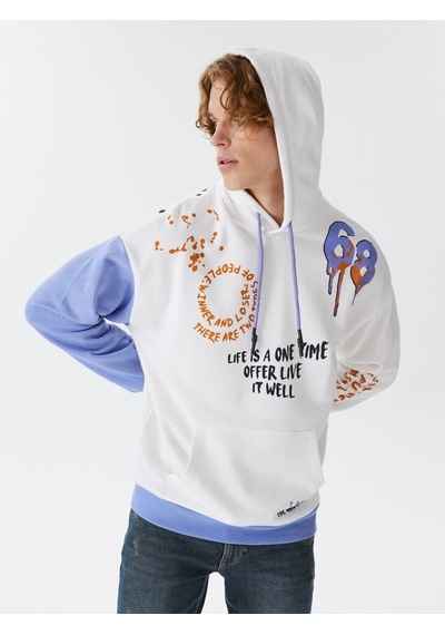LOFT Oversize Fit Erkek Sweatshirt Lf2030809 Q1.v1 Beyaz