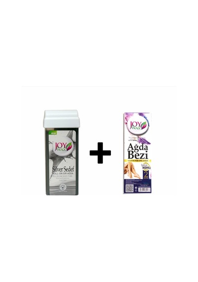 Joy Wax Silver Sedef Kartuş Roll-On Sir Ağda 100 ML + Ağda Bezi