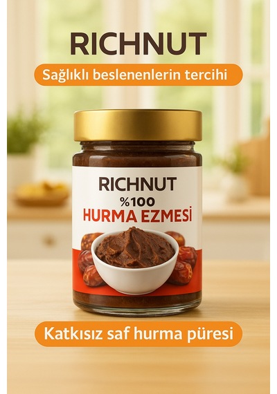 %100 Doğal Hurma Ezmesi 400 Gr Katkısız Hurma Püresi