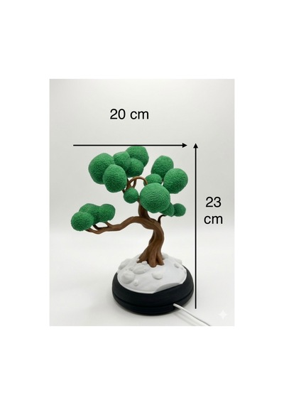 3d Baskı Dekoratif Bonsai Ağaç Gece Lambası Modern Masaüstü Dekor Yeşil