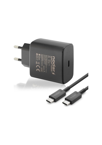 Nodar Type-c Pd Hızlı Şarj Seti 45w Usb Adaptörlü - Siyah Nd1007