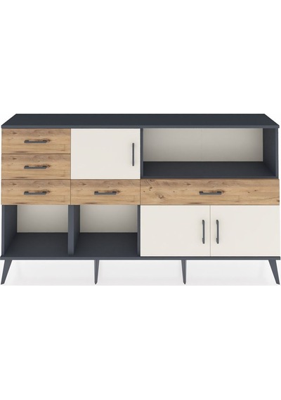 Arges Konsol 2 Raflı 5 Çekmeceli 3 Kapaklı 176x30x99 Antrasit-aytaşı/çam Aytası/atlas Çam - Antrasıt Arges Konsol 2 Raflı 5 Çekmeceli 3 Kapaklı 176x30x99 Antrasit-aytaşı/çam Aytası/atlas Çam - Antrasıt