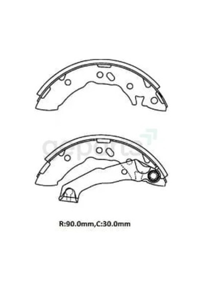 Arka Fren Pabucu 90x30 Daıwa Hyundai Atos - 1998-2003