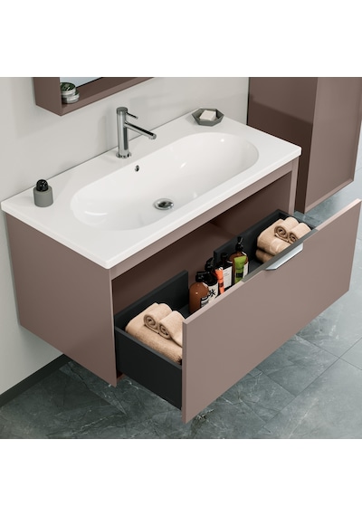 Orka Clay 100 Cm Mdf Toprak Banyo Dolabı Takımı Çok Renkli Orka Clay 100 Cm Mdf Toprak Banyo Dolabı Takımı Çok Renkli