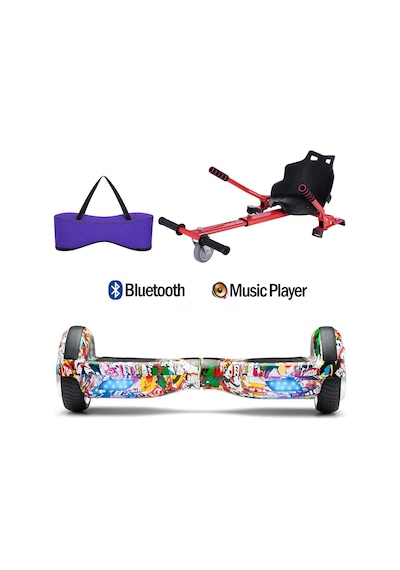 Citymate Elektrikli Kaykay Hoverboard Akıllı Denge 6.5 Inch + Hoverkart + Çanta Extrem13 Paket D19