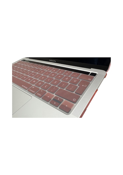 Apple Uyumlu MacBook Pro Klavye Koruyucu Türkçe Q Touchbar'lı A1706 A1989 A2159 A1707 A1990 İle Pembe Altın