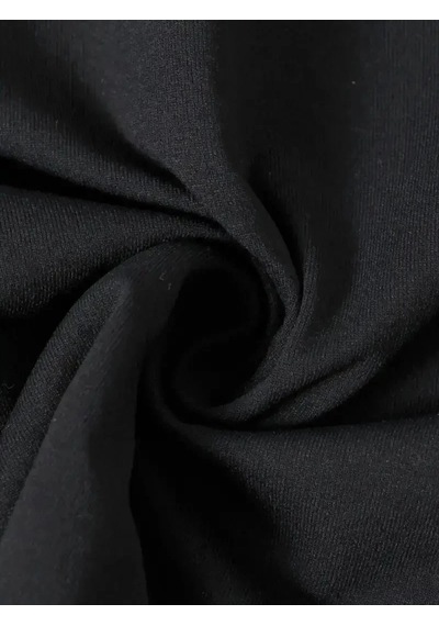 Kadın T-shirt Ördek Baskılı Bisiklet Yakalı Kısa Kol Tişört - Siyah