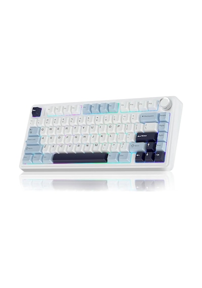 Aula F75 Mekanik RGB TKL Reaper Switch Kablosuz Makrolu Hot Swap Klavye Lacivert