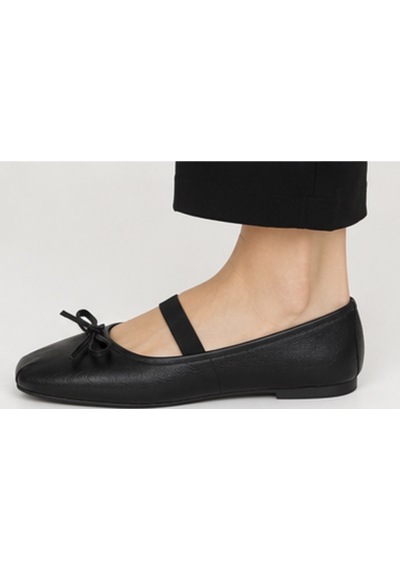 N Napa Shoe Np.19210.siyah.deri Babet