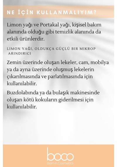Boco Born In Cosmetics Limon + Portakal Uçucu Yağı 2 x 10 ML