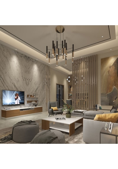 Trendstyle 4s Mdf Tv Ünitesi Ve Orta Sehpa 2'li Set - Beyaz Ceviz Beyaz - Ceviz