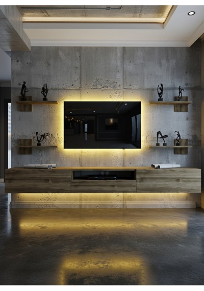 Resital Duvara Monte Ledli 270 Cm Tv Ünitesi Duvar Raflı - Ll6042 Ceviz Resital Duvara Monte Ledli 270 Cm Tv Ünitesi Duvar Raflı - Ll6042 Ceviz