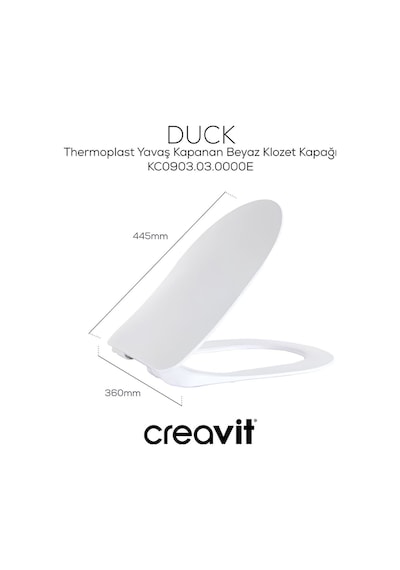 Tp329 Terra Kanalsız Asma Klozet,creavit Yavaş Kapak
