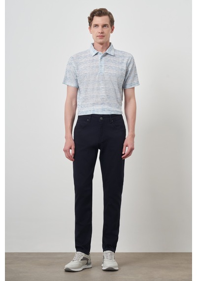 Morven Erkek Lacivert Pamuk 5 Cep Slim Fit Jean Kot Pantolon 25ms003036200 Lacivert
