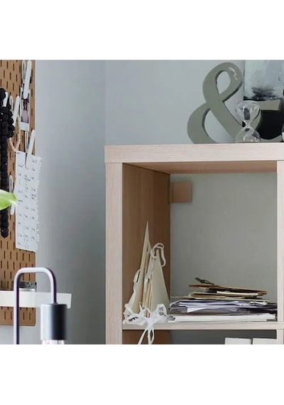Ikea Kallax Açık Raf Ünitesi, Ağartılmış Meşe Görünümlü 42x147 Cm Meşe
