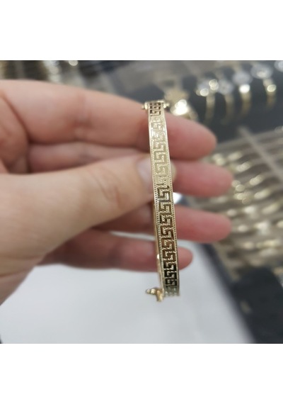 Altın Kelepçe 14K Versage Tasarım 3,5 Mm Sarı Altın