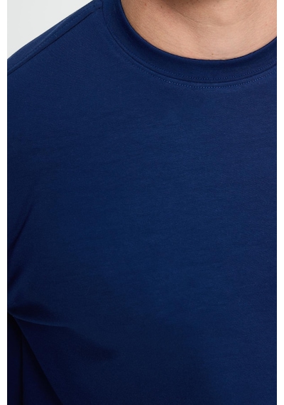 Tudors Erkek Relax Fit Rahat Kesim Uzun Kollu Ekstra Yumuşak Bisiklet Yaka Açık Lacivert Sweatshirt-41872 Açık Lacivert
