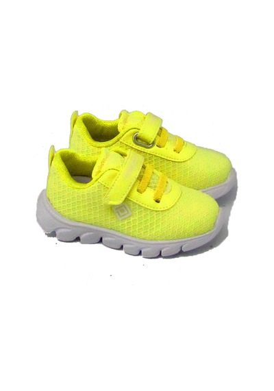 Pepino P-1256 Sarı Unısex Çocuk Tek Cırt Fileli Spor Ayakkabı Sari