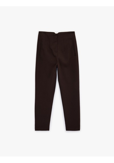 Koton Viskon Karışımlı Ekstra Yüksek Bel Slim Fit Cigarette Pantolon Kahverengi 6sak40099uw Kahve Koton Viskon Karışımlı Ekstra Yüksek Bel Slim Fit Cigarette Pantolon Kahverengi 6sak40099uw Kahve