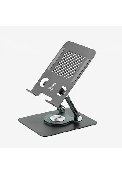 Fiigo 360 Derece Dönebilen Tablet Ve Telefon Standı Metal Grey