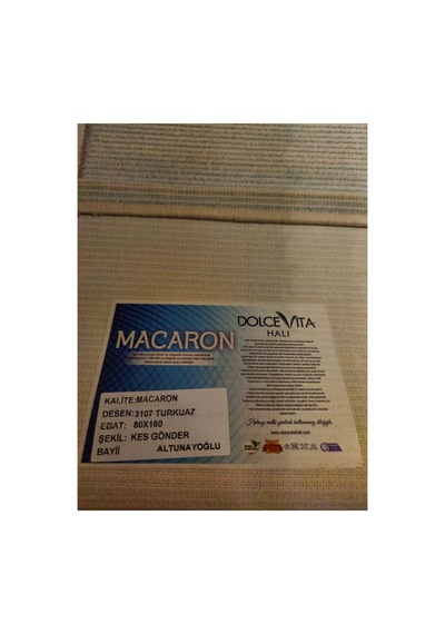 Macaron 3107 Turkuaz Halı Çok Renkli