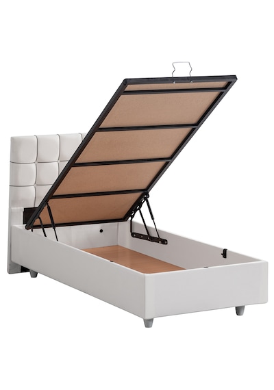 Tavira İkili Set, Tavira Tek Kişilik Baza Başlık Seti Beyaz 90 x 190
