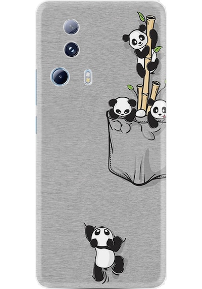 Xiaomi 13 Lite Kılıf Silikon Desen Özel Seri Pandalar 1798