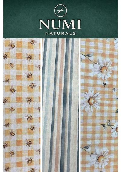 Balmumu Gıda Saklama Bezleri Premium 3 Lü Set 30 30 Cm - Wildflower Honey Collection Çok Renkli