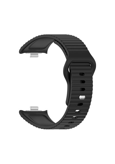 Redmi Watch 6 Silikon Kordon Tırtıklı Suya Dayanıklı Tasarım Siyah