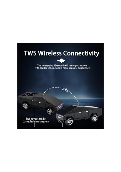 Cybertruck Görünümlü Bluetooth Speaker Sd Kart Usb Fm Radyolu Şarjlı Taşınabilir Hoparlör
