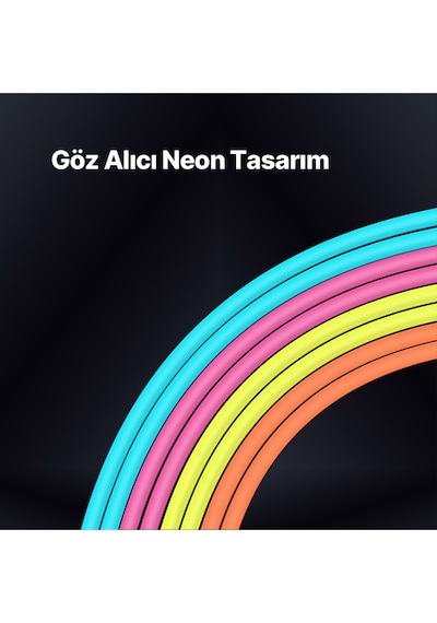 Ttec USB-C - Lightning Hızlı Şarj Kablosu 120 CM Neon Mavi