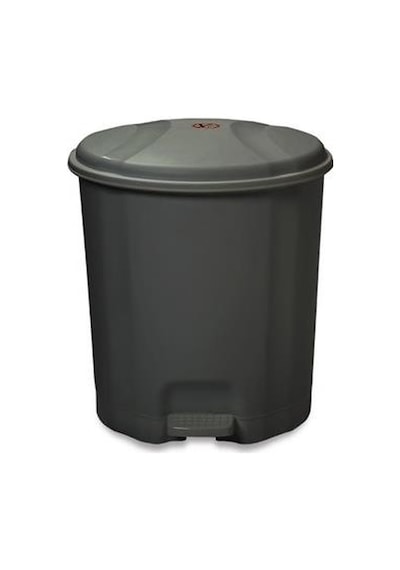 Motek Elit Pedallı Plastik Çöp Kovası İç Kovalı 12 Lt Antrasit Si