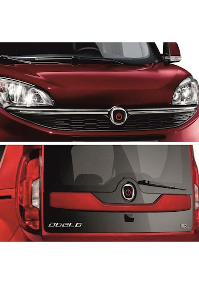 Fiat Doblo Logo Içi Power Buton Sticker 3 Lü Set