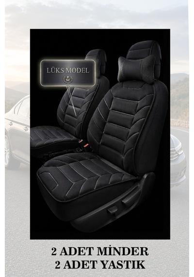 Dacia Lodgy 2019 Uyumlu Siyah Renk Premium Lüks 2 Adet Minder Ve Yastık